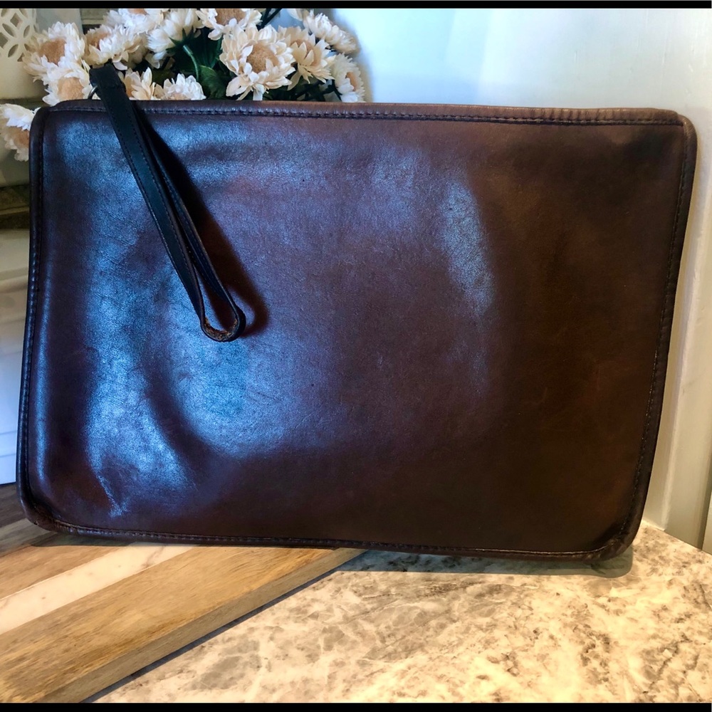 Vintage Coach Portfolio Clutch